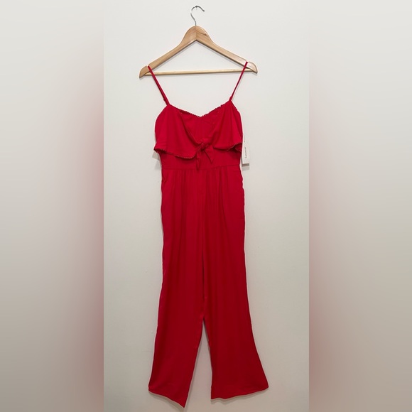 Francesca’s Collection Jumpsuit Womens Dress Small Red Audrey Parks New - Picture 11 of 11